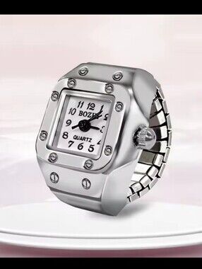 Silver Quartz Ring Watch - Silver One size